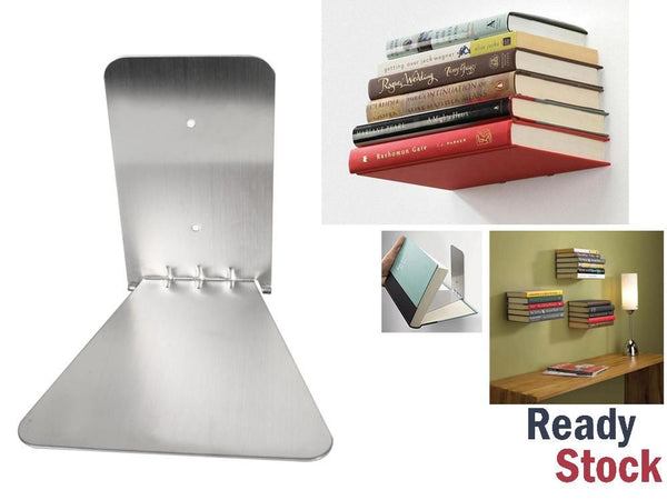 Floating Shelves Invisible Book Shelf - Stainless Steel