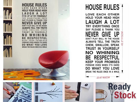 Wall Decals House Rules