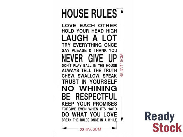 Wall Decals House Rules