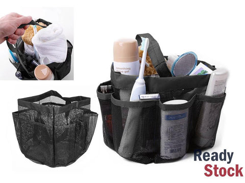 BLACK Organizer Bag for Bathroom - 8 Pockets