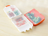 Folding Pill Storage Box Medicine Organizer White