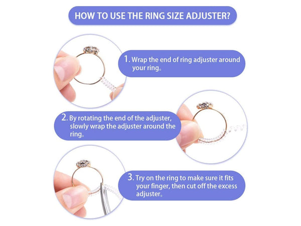 4pcs Ring Rubber Size Adjuster Invisible Ring Guard