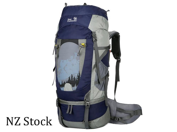 Tramping Pack Backbag 80L + Rain Cover