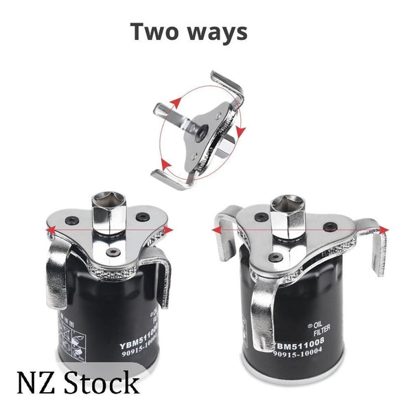 Oil Filter Wrench, 3 Leg 2 Way Oil Filter Claw Wrench