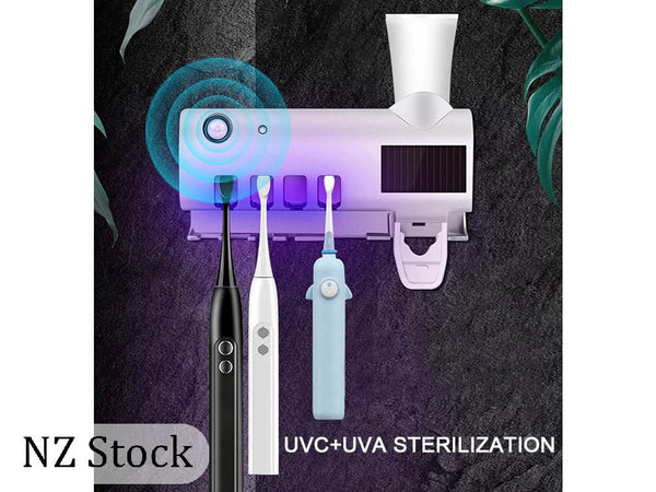 UV Toothbrush Sterilizer Holder Dispenser