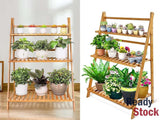Flower Display Ladder Shelf Plant Flower Stand