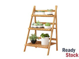Flower Display Ladder Shelf Plant Flower Stand