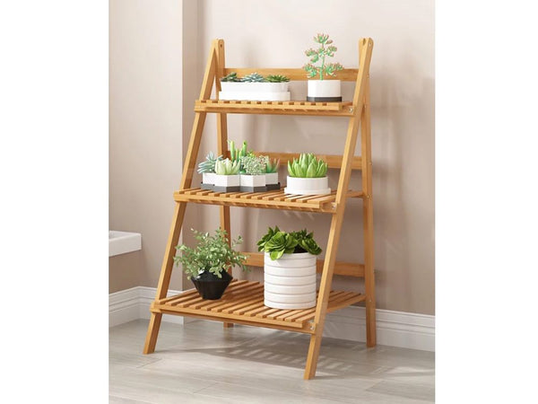 Flower Display Ladder Shelf Plant Flower Stand
