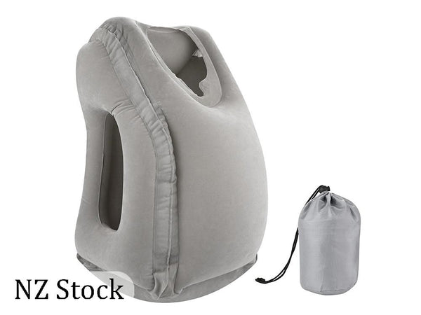 Inflatable Travel Pillow - Grey