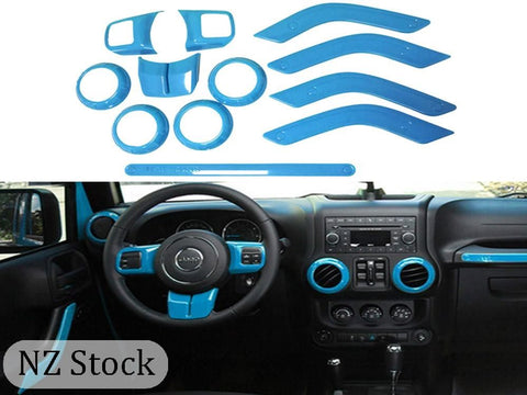 12PCS Jeep Wrangler Interior Decoration Trim Kit