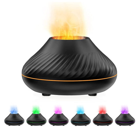 Flame Aroma Diffuser, 130ml USB Colorful Air Aroma Diffuser