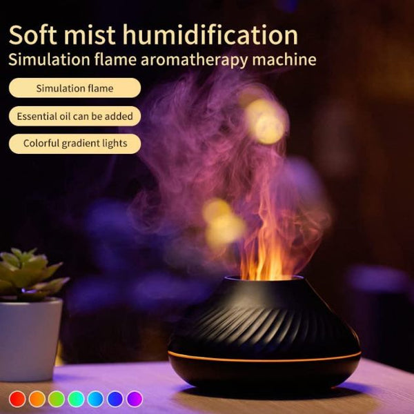 Flame Aroma Diffuser, 130ml USB Colorful Air Aroma Diffuser