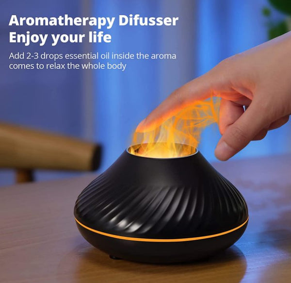 Flame Aroma Diffuser, 130ml USB Colorful Air Aroma Diffuser