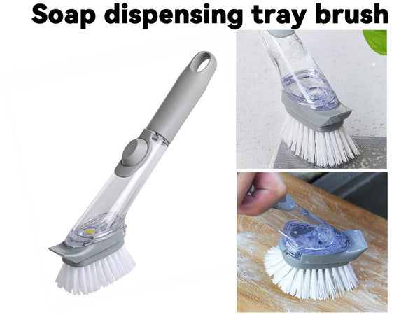 Dishwashing Brush Auto Soap Dispensing Kitchen Brush