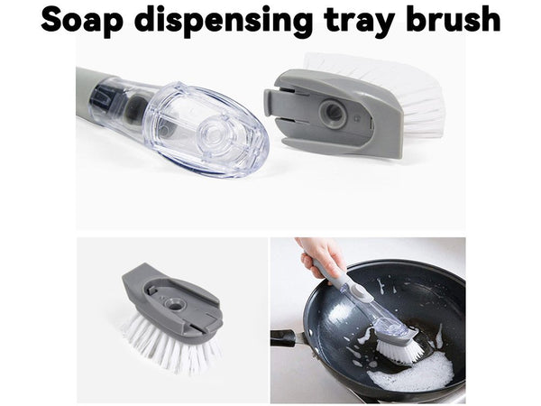 Dishwashing Brush Auto Soap Dispensing Kitchen Brush