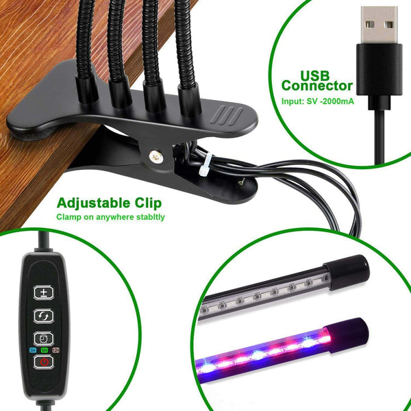 LED Plant Grow Lights - Adjustable