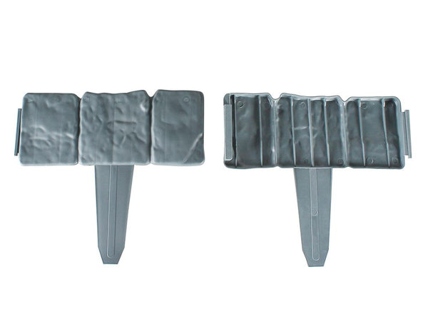 10Pcs Garden Edging Plastic Fence Stone Effect Lawn Yard Flower Plant Border