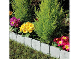 10Pcs Garden Edging Plastic Fence Stone Effect Lawn Yard Flower Plant Border