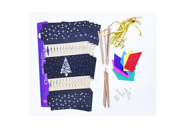 BLACK Christmas Party DIY Crackers Make You Own Xmas Party Cracker Kit