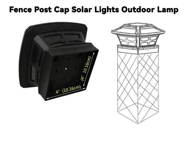 NEW Solar Fence Landscape Post Light - New