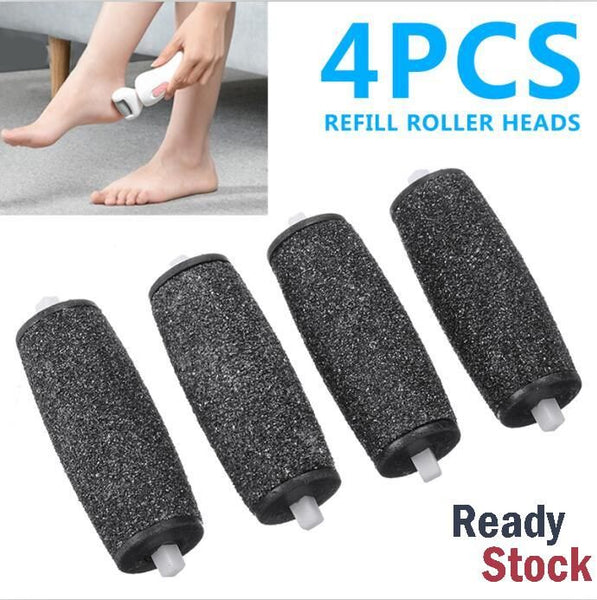 4PCS Roller Heads for Electronic Pedicure Foot File Replacement Waterproof