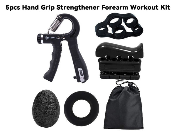 Hand Grip Strengthener Trainer Kit for Forearm Adjustable