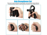 Hand Grip Strengthener Trainer Kit for Forearm Adjustable