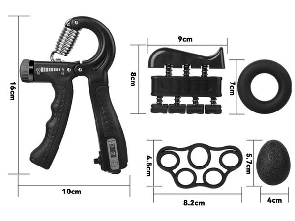 Hand Grip Strengthener Trainer Kit for Forearm Adjustable