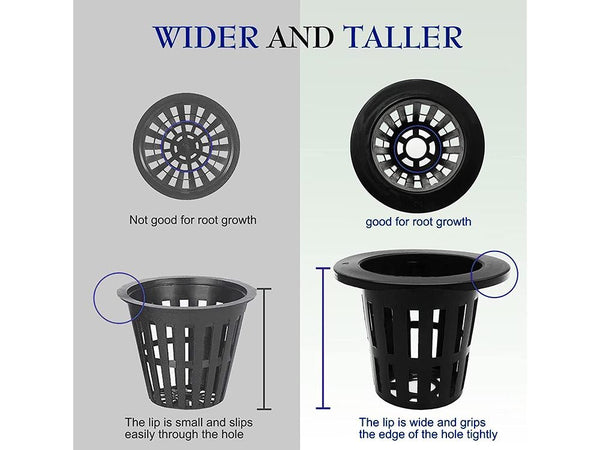 40pcs Garden Net Cups, Hydroponics Net Pots Garden Slotted Mesh Net Cups