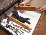 Bamboo Drawer Dividers Storage Organizers - Adjustable
