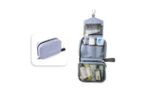 Grey Travel Toiletries Makeup Storage Organizer Travel bag Cosmetic Hook