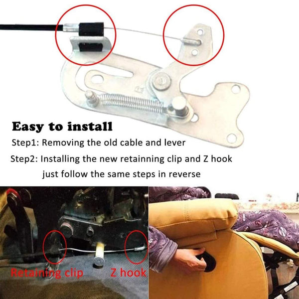 Lounge Chair / Recliner Handle Release Lever & Trigger Cable Replacement