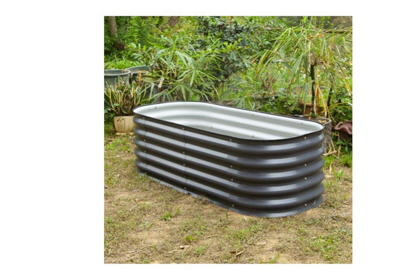 Grey 152x61x43cm Garden Box Raise Bed Planter Flower Pot Box Corrugated