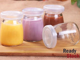 Transparent Pudding / Milk Glass Bottles x 10