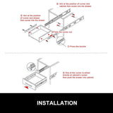 50kg Locking Drawer Slides / Runners 1000mm 4wd Trailer Fridge Draw