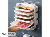 Food Tray Dish Rack 6 Tiers - Wall Mounted