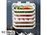 Food Tray Dish Rack 6 Tiers - Wall Mounted