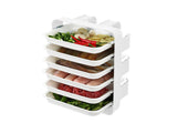 Food Tray Dish Rack 6 Tiers - Wall Mounted