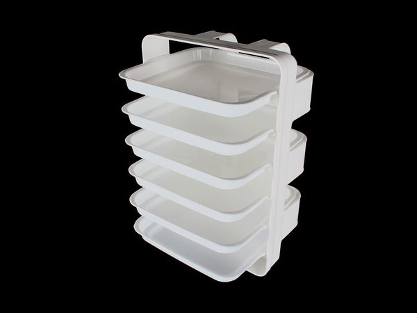 Food Tray Dish Rack 6 Tiers - Wall Mounted