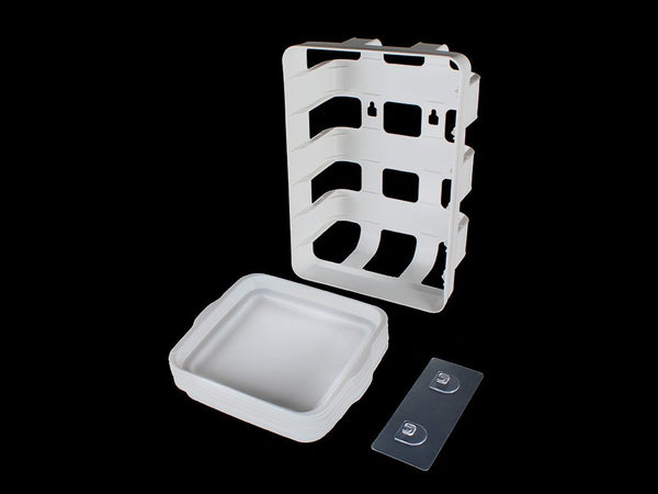 Food Tray Dish Rack 6 Tiers - Wall Mounted