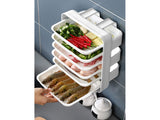 Food Tray Dish Rack 6 Tiers - Wall Mounted