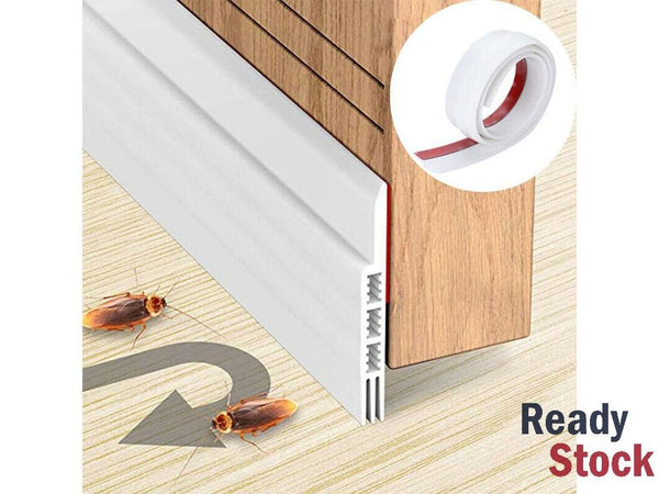 White Door Seal Strip Silicone Door Draft Stopper 100cm