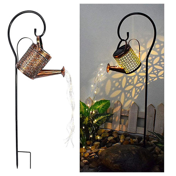 Solar Lights watering can Kettle Art Light Sale NZ Stock Deal
