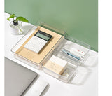 Square Clear Vanity Desk Drawer Organizers Office Storage Divider Tray