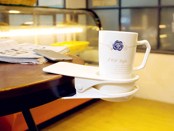 Table Desk Cup Holder Clip Home Office Desk Side Drink Clip