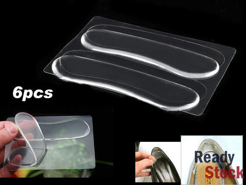 Silicone Gel Heel Liners Foot Care Cushion Pads 6PCS