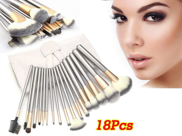 Makeup Brushes Set 18PCS with Pouch Bag