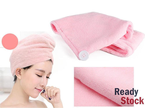 Quickly Drying Towel Hair Wrap - Pink