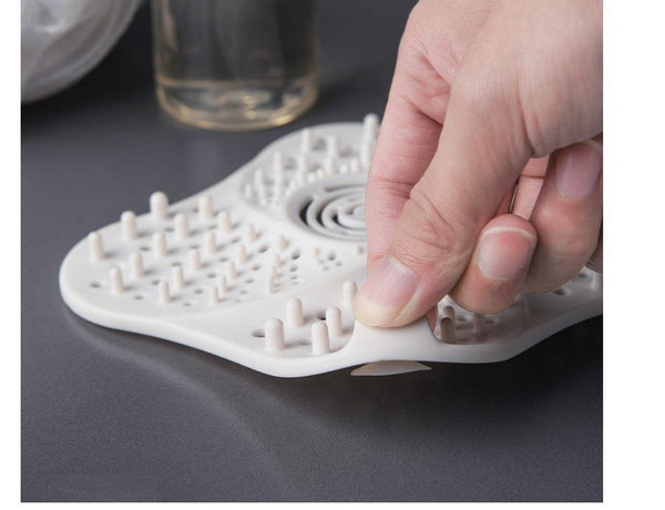 Square Hair Silicone Drain Cover Sink Cover Filter Catcher Waste Strainer