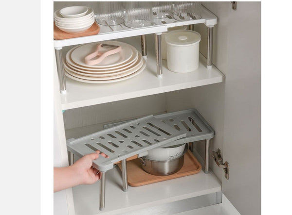 Expandable Storage Rack Pantry Cabinet Spice Shelf Organizer Retractable